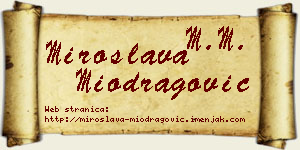 Miroslava Miodragović vizit kartica